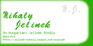 mihaly jelinek business card
