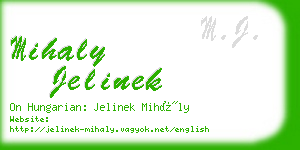 mihaly jelinek business card